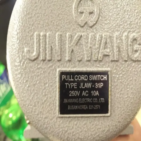Pull Cord/Rope Switch, JLAW-31P, 831-2571, Jinkwang, Korea